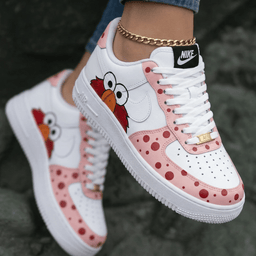 Elmo Cartoon Red Dots Baby Pink Custom Air Force 1 - view 2