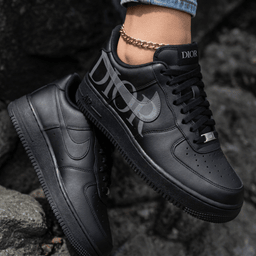 Dior Black Gray Custom Air Force 1 - view 2