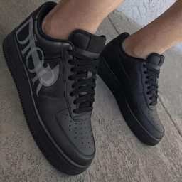 Dior Black Gray Custom Air Force 1
