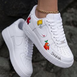 Among Us Red Yellow Custom Air Force 1 - view 2