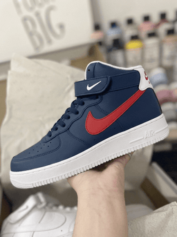 Black Blue Red Swoosh White Custom Air Force 1 - view 3