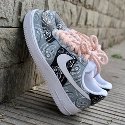 Grey Bandana Custom Air Force 1 - view 3