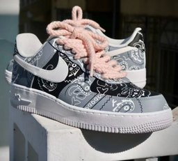 Grey Bandana Custom Air Force 1 - view 2