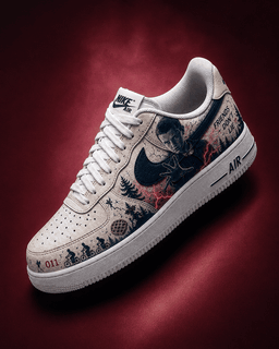 Hand Painted Stranger Things Custom Air Force 1 Sneakers - view 2