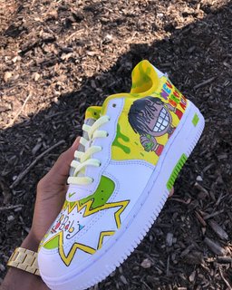 Hand Painted Custom Air Force 1 Cartoon Sneakers - view 3