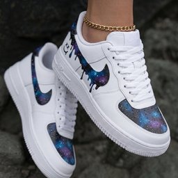 Galaxy Drip Blue Purple Custom Air Force 1 - view 2
