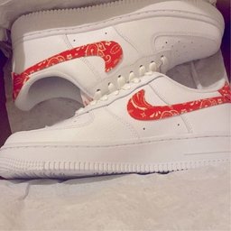 Red Bandana Custom Air Force 1 - view 2