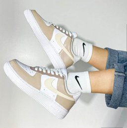 Brown Beige Custom Air Force 1