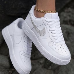 Rhinestone Custom Air Force 1 Weeding Shoes - view 2