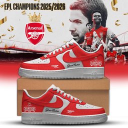 Personalized Hand Painted Arsenal Air Force 1 Sneakers