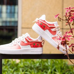 Red Strawberry Custom Air Force 1 - view 3