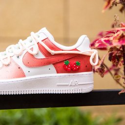 Red Strawberry Custom Air Force 1 - view 4