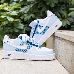 Blue Hearts Custom Air Force 1 - view 2