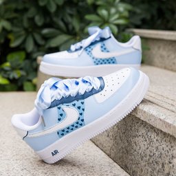 Blue Hearts Custom Air Force 1 - view 4