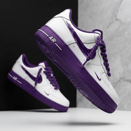 Hand Painted Purple Custom Air Force 1 Sneakers