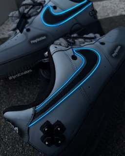 Hand Painted Custom PS5 Air Force 1 Sneakers - view 4