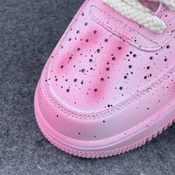 Hand Painted Pink Cross Custom Air Force 1 Sneakers - view 4