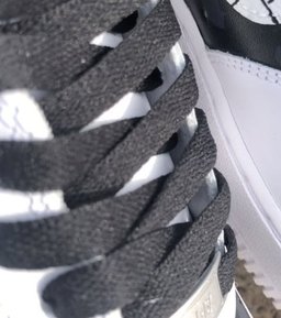 Hand Painted Custom Black & White Air Force 1 Sneakers - view 2