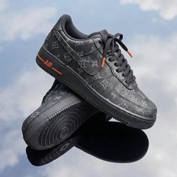 Hand Painted Black Custom Air Force 1 Sneakers - view 5
