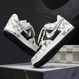 Custom Hand Painted Checkerboard Air Force 1 Sneakers - view 6