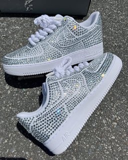 Custom Handmade Full Rhinestone Air Force 1 Sneakers - view 3