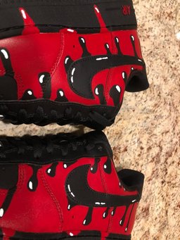 Red Black Drip Custom Air Force 1 - view 2