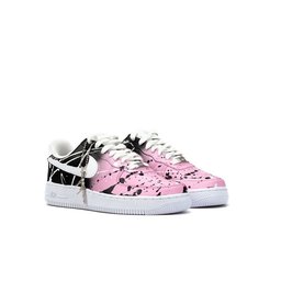 Pink Black Splatter Custom Air Force 1 - view 3