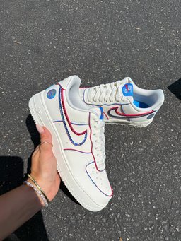 Hand Painted Rhinestone Custom Air Force 1 Sneakers - view 3