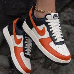Color Block Orange Black Custom Air Force 1 - view 2