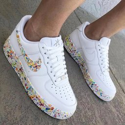 Paint Splatter White Multicolor Custom Air Force 1