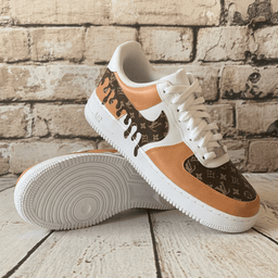 Hand Painted Brown Drip Custom Air Force 1 Sneakers