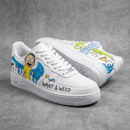 Hand Painted Rick & Morty Custom Air Force 1 Sneakers - view 4