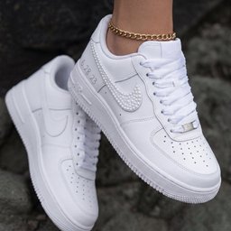 Pearl-Embellished Custom Air Force 1 Weeding Shoes - view 2