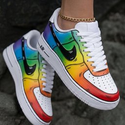 Cartoon Rainbow Custom Air Force 1 - view 2