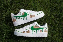 Hand Painted Money Bag Custom Air Force 1 Sneakers