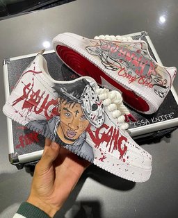 Hand Painted Custom Air Force 1 Graffiti Style Sneakers