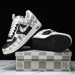 Hand Painted Checkered Custom Air Force 1 Sneakers - view 3