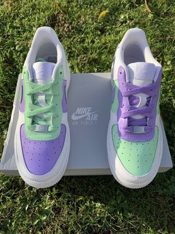 Purple Green Custom Air Force 1 - view 2
