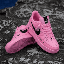 Pink Hand Painted Custom Air Force 1 Sneakers - view 2