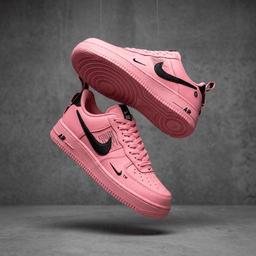 Pink Hand Painted Custom Air Force 1 Sneakers - view 3
