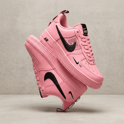 Pink Hand Painted Custom Air Force 1 Sneakers - view 4