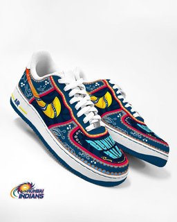Cricket Team Logo Color Yellow Black Purple Red  Custom Air Force 1 - view 3