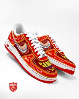 Cricket Team Logo Color Yellow Black Purple Red  Custom Air Force 1 - view 4