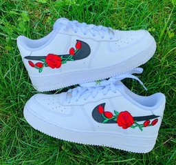 Black Red Rose Custom Air Force 1 - view 2