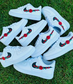 Black Red Rose Custom Air Force 1 - view 3