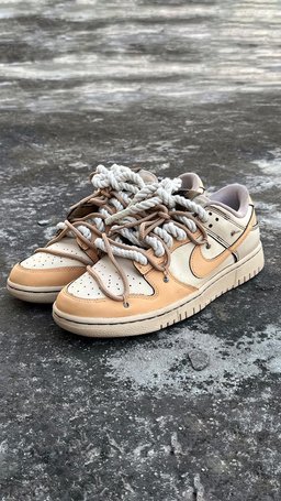 Extra Lace Classical Khaki White Custom Air Force 1