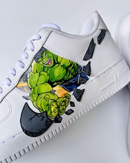 Cartoon Role Lightning Green Gray  Custom Air Force 1 - view 3