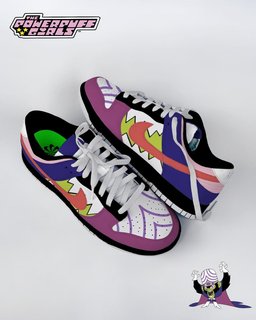 Cartoon Blue Purpie Orange Black Green Custom Air Force 1 - view 5