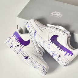 Purple Drip Splatter Custom Air Force 1 - view 2