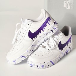 Purple Drip Splatter Custom Air Force 1 - view 3